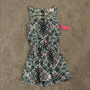 Xhilaration black and white colored romper (XS)